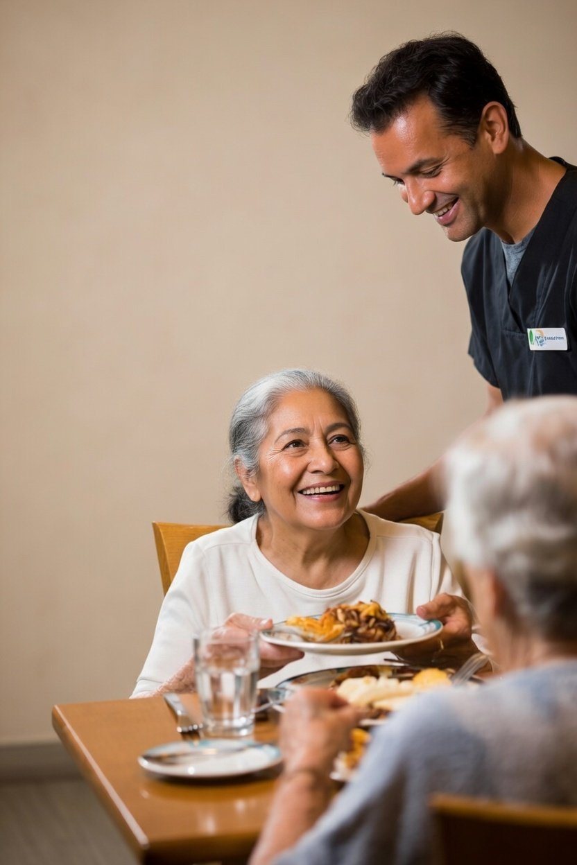 Success Stories: How the New Choices Waiver Helped Local Families Choose Holladay Home served dinner