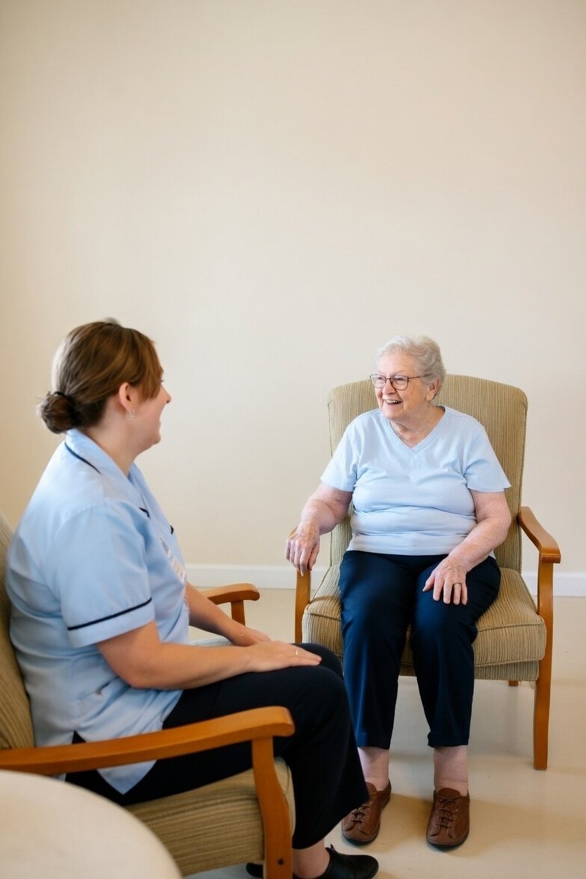 visit in room with caregiver